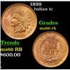 Image 1 : 1899 Indian Cent 1c Grades GEM+ Unc RB