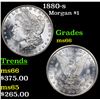 Image 1 : 1880-s Morgan Dollar $1 Grades GEM+ Unc