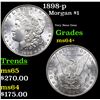 Image 1 : 1898-p Morgan Dollar $1 Grades Choice+ Unc