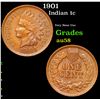 Image 1 : 1901 Indian Cent 1c Grades Choice AU/BU Slider