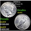 Image 1 : 1924-s Peace Dollar $1 Grades Select Unc