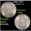 Image 1 : 1883 N/C Liberty Nickel 5c Grades Choice Unc