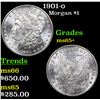 Image 1 : 1901-o Morgan Dollar $1 Grades GEM+ Unc