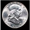 Image 2 : 1955-p Franklin Half Dollar 50c Grades Choice Unc FBL