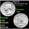 Image 1 : 1932-d Washington Quarter 25c Grades vf++