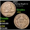 Image 1 : 1857 Flying Eagle Cent 1c Grades vf++