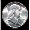 Image 2 : 1948-d Franklin Half Dollar 50c Grades Choice Unc+ FBL