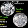 Image 1 : 1945-p Mercury Dime 10c Grades GEM+ Unc