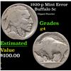 Image 1 : 1920-p Buffalo Nickel Mint Error 5c Grades g, good