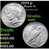 Image 1 : 1935-p Peace Dollar $1 Grades Select Unc