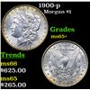 Image 1 : 1900-p Morgan Dollar $1 Grades GEM+ Unc
