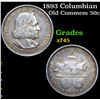 Image 1 : 1893 Columbian Old Commem Half Dollar 50c Grades xf+