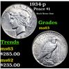 Image 1 : 1934-p Peace Dollar $1 Grades Select Unc