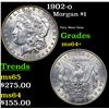 Image 1 : 1902-o Morgan Dollar $1 Grades Choice+ Unc
