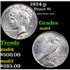 Image 1 : 1934-p Peace Dollar $1 Grades Choice Unc