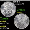 Image 1 : 1884-o Morgan Dollar $1 Grades GEM+ Unc