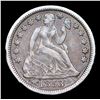 Image 2 : 1853-p Arrows  Seated Liberty Dime 10c Grades AU Details