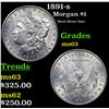 Image 1 : 1891-s Morgan Dollar $1 Grades Select Unc