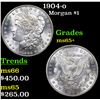 Image 1 : 1904-o Morgan Dollar $1 Grades GEM+ Unc