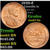 Image 1 : 1920-d Lincoln Cent 1c Grades Select Unc BN