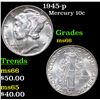 Image 1 : 1945-p Mercury Dime 10c Grades GEM+ Unc