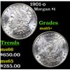 Image 1 : 1901-o Morgan Dollar $1 Grades GEM+ Unc