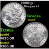 Image 1 : 1900-p Morgan Dollar $1 Grades GEM+ Unc