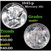 Image 1 : 1945-p Mercury Dime 10c Grades GEM+ Unc