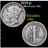 Image 1 : 1919-p Mercury Dime 10c Grades vf++
