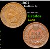 Image 1 : 1907 Indian Cent 1c Grades Choice AU/BU Slider