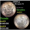 Image 1 : 1889-p Morgan Dollar $1 Grades Choice+ Unc