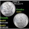 Image 1 : 1880-p Morgan Dollar $1 Grades Select+ Unc