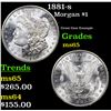 Image 1 : 1881-s Morgan Dollar $1 Grades GEM Unc