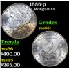 Image 1 : 1886-p Morgan Dollar $1 Grades GEM+ Unc
