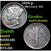 Image 1 : 1919-p Mercury Dime 10c Grades Unc Details