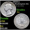 Image 1 : 1932-s Washington Quarter 25c Grades f+