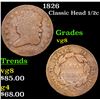 Image 1 : 1826 Classic Head half cent 1/2c Grades vg, very good