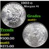 Image 1 : 1902-o Morgan Dollar $1 Grades GEM+ Unc