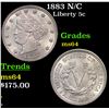 Image 1 : 1883 N/C Liberty Nickel 5c Grades Choice Unc