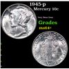 Image 1 : 1945-p Mercury Dime 10c Grades Choice+ Unc