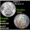 Image 1 : 1885-o Morgan Dollar $1 Grades GEM+ Unc