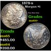 Image 1 : 1878-s Morgan Dollar $1 Grades Choice+ Unc