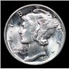 Image 2 : 1937-p Mercury Dime 10c Grades GEM++ Unc