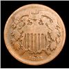 Image 2 : 1864 Large Motto Two Cent Piece 2c Grades vg+
