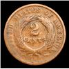 Image 3 : 1864 Large Motto Two Cent Piece 2c Grades vg+