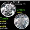 Image 1 : 1941-p Mercury Dime 10c Grades GEM+ Unc