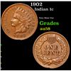 Image 1 : 1902 Indian Cent 1c Grades Choice AU/BU Slider