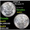 Image 1 : 1890-p Morgan Dollar $1 Grades Choice+ Unc