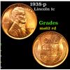 Image 1 : 1938-p Lincoln Cent 1c Grades Select Unc RD