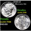 Image 1 : 1945-d Mercury Dime 10c Grades GEM+ FSB